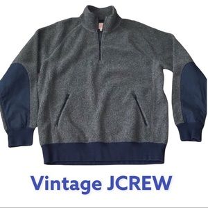 Vintage JCrew Pullover Outfitter Fleece Mock Neck Sweater L MSRP $119